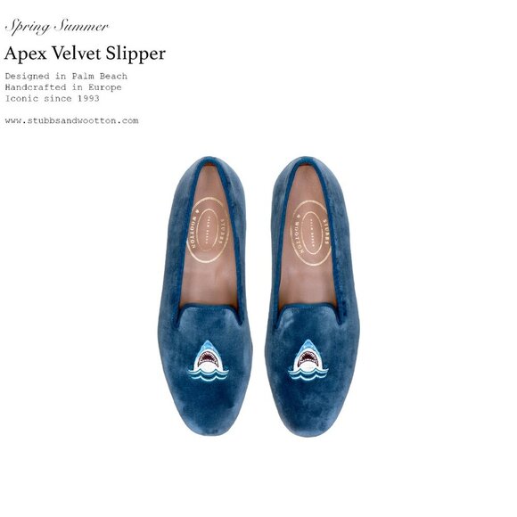 ISO In Search of Stubbs and Wootton Apex Velvet Shark Slippers 8.5/9 - Picture 1 of 1